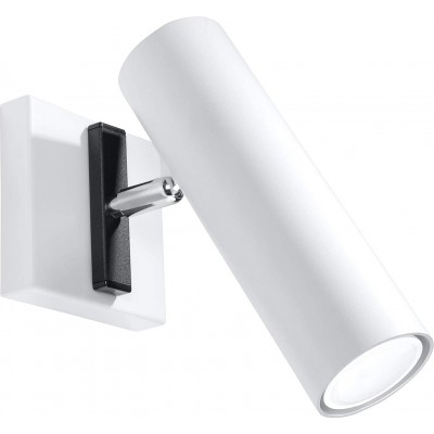 Настенный светильник для дома Цилиндрический Форма 20×18 cm. Гостинная, столовая и спальная комната. Стали. Белый Цвет
