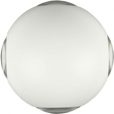 屋内ウォールライト 4W 球状 形状 11×11 cm. 十字に投影された 4 つの光線 ダイニングルーム, ベッドルーム そして ロビー. アルミニウム. 白い カラー