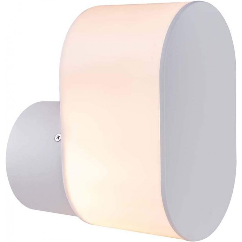 91,95 € Free Shipping | Outdoor wall light 60W Oval Shape 45×45 cm. Terrace, garden and public space. Aluminum and PMMA. White Color