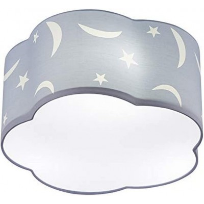 139,95 € Spedizione Gratuita | Lampada per bambini Trio 10W 40×40 cm. 3 punti luce. Design con disegno di luna e stelle Metallo. Colore grigio