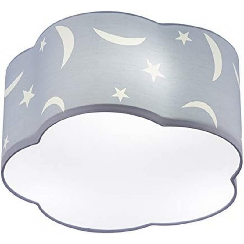 139,95 € Envoi gratuit | Lampe pour enfants Trio 10W 40×40 cm. 3 points lumineux. Conception avec dessin de lune et d'étoiles Métal. Couleur gris