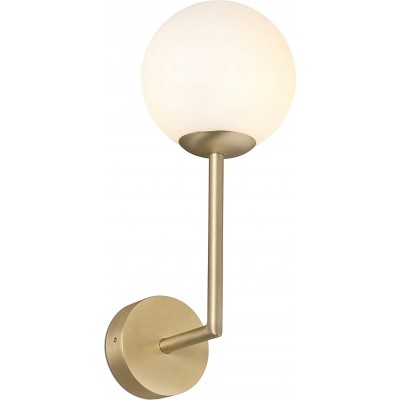 95,95 € Free Shipping | Indoor wall light 6W Spherical Shape 32×15 cm. Living room, dining room and lobby. Classic Style. Metal casting and Glass. Golden Color