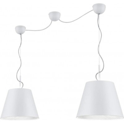 97,95 € Spedizione Gratuita | Lampada a sospensione Trio 40W 5000K Luce neutra. 35×26 cm. Doppio faretto a LED Metallo. Colore bianca