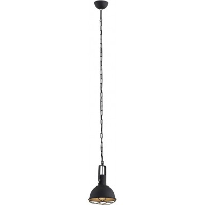 88,95 € Free Shipping | Hanging lamp 12W Spherical Shape 125×19 cm. Dining room, bedroom and lobby. Modern Style. Steel and Metal casting. Black Color