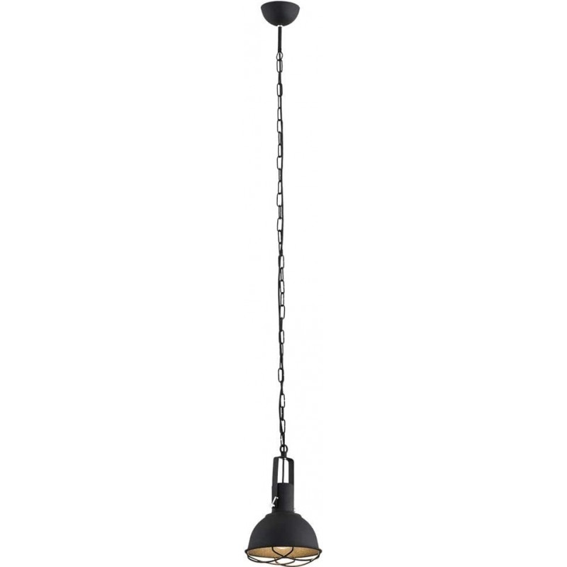 88,95 € Free Shipping | Hanging lamp 12W Spherical Shape 125×19 cm. Dining room, bedroom and lobby. Modern Style. Steel and Metal casting. Black Color