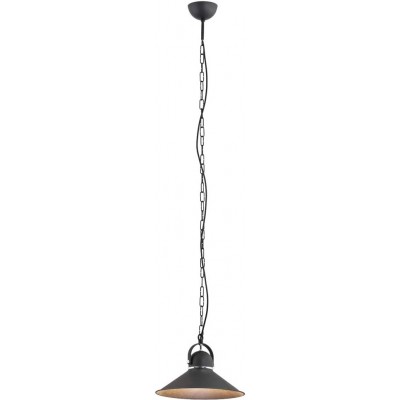 Lampe à suspension 40W Façonner Conique 125×22 cm. Salle, salle à manger et chambre. Style moderne. Acier. Couleur noir