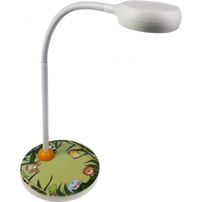 Lámpara de escritorio 6W 43×20 cm. Diseño de animales Salón, comedor y dormitorio. Madera. Color blanco