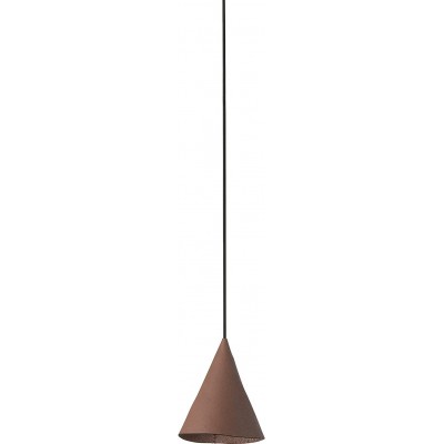 Lampada a sospensione 5W Forma Conica 12×10 cm. LED Sala da pranzo, camera da letto e atrio. Stile moderno. Alluminio. Colore marrone