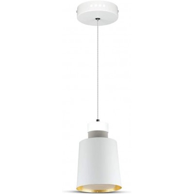 Lampe à suspension 7W Façonner Conique 122×19 cm. Salle, chambre et hall. Style moderne. Acrylique et Métal. Couleur blanc