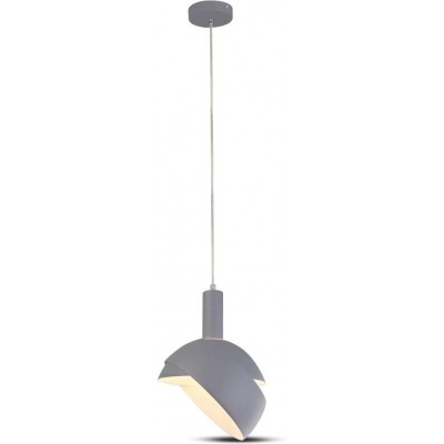Lámpara colgante 60W Forma Esférica 120×18 cm. Salón, comedor y dormitorio. Estilo moderno. Aluminio y PMMA. Color gris