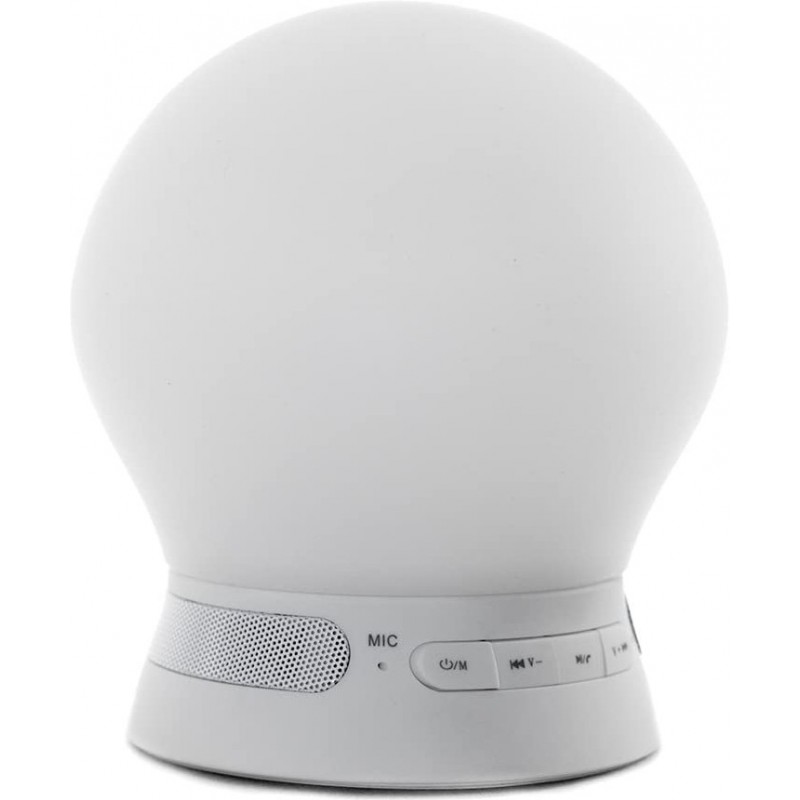 146,95 € Free Shipping | Table lamp 3W 6500K Cold light. Spherical Shape 16×15 cm. Music Dining room, bedroom and lobby. Classic Style. PMMA. White Color
