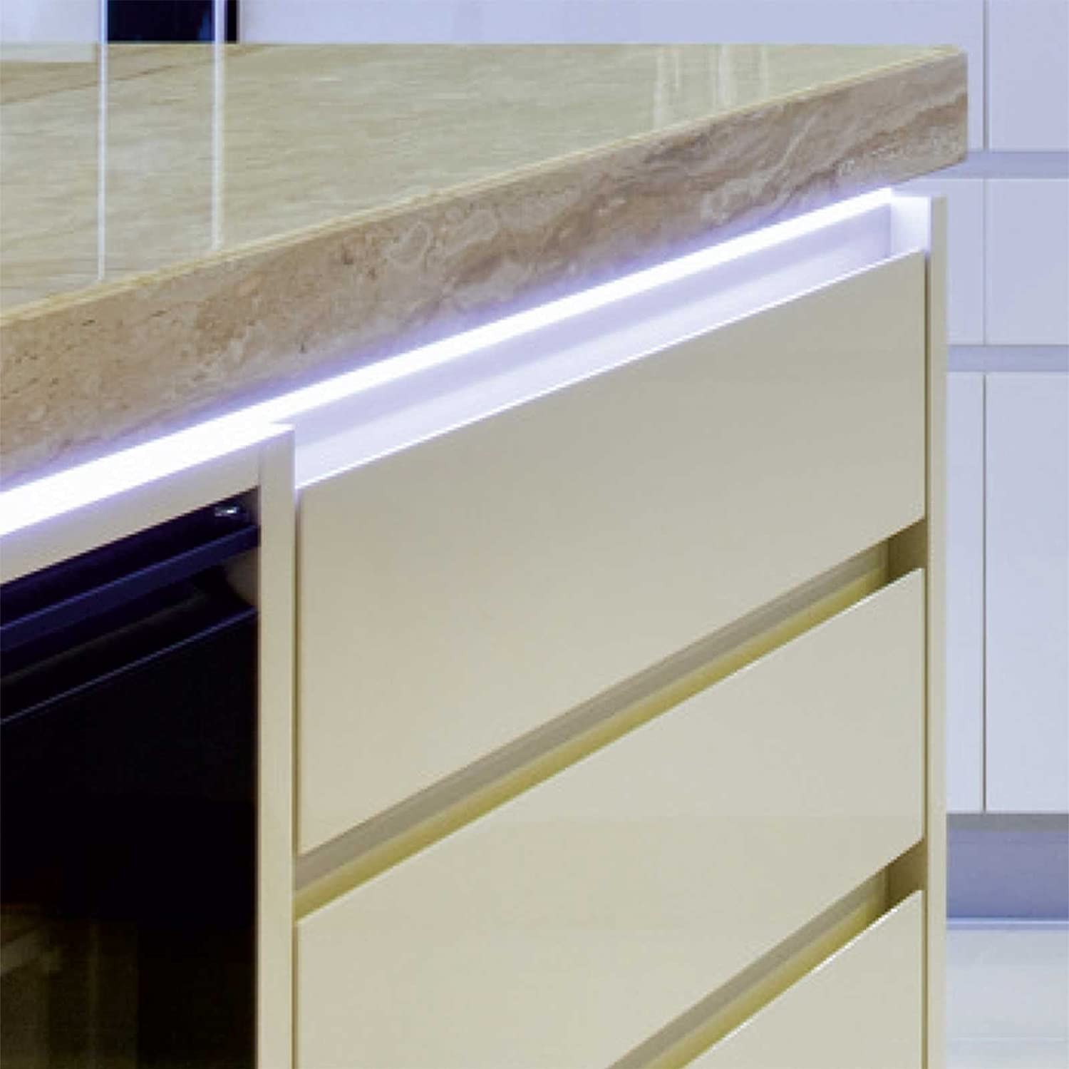 53,95 € Envío gratis | Accesorios de iluminación 100 cm. 1 metro. Perfil de aluminio anodizado para tiras LED. Cubierta transparente con soportes de montaje y tapas Aluminio. Color aluminio