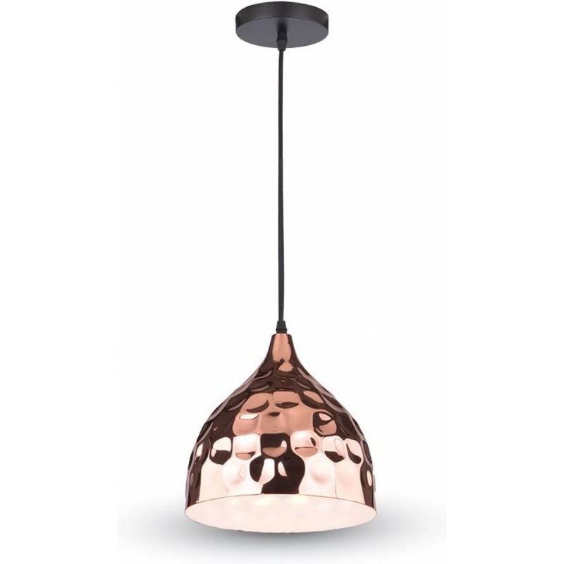 65,95 € Free Shipping | Hanging lamp 60W Spherical Shape 100×23 cm. Dining room, bedroom and lobby. PMMA. Copper Color