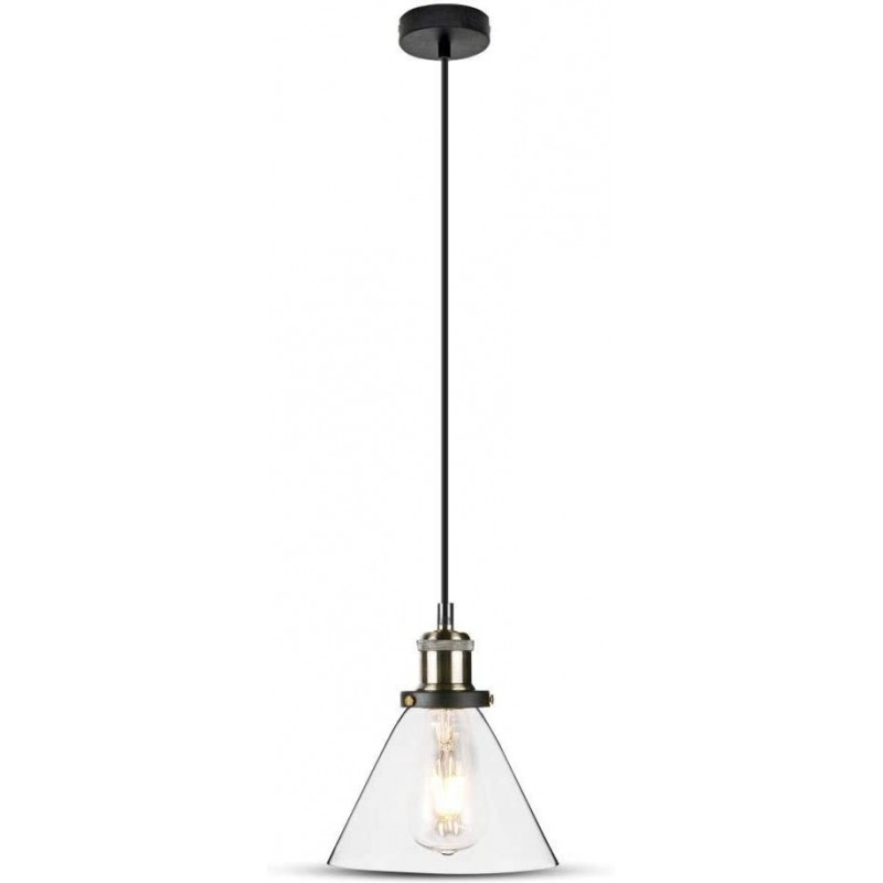 89,95 € Envoi gratuit | Lampe à suspension Façonner Conique 17×4 cm. Salle, salle à manger et chambre. Cristal