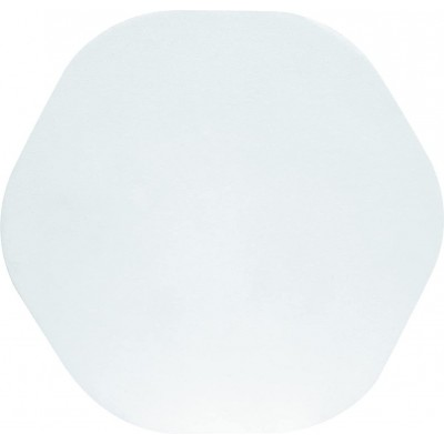 Aplique de pared interior 14×14 cm. Luz LED diseño hexagonal Salón, dormitorio y vestíbulo. Estilo moderno. Acrílico y Aluminio. Color blanco