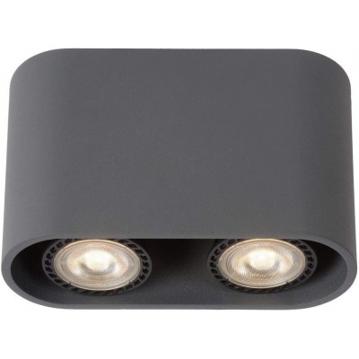 Внутренний точечный светильник 10W 16×11 cm. Двойной фокус Гостинная, столовая и лобби. Современный Стиль. Алюминий. Серый Цвет