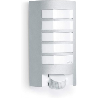 84,95 € Envío gratis | Aplique de pared exterior 60W 27×16 cm. Detector de movimiento Aluminio y pmma. Color plata
