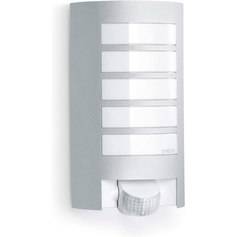 88,95 € Free Shipping | Outdoor wall light 60W Rectangular Shape 27×16 cm. Movement detector Terrace, garden and public space. Modern Style. Aluminum and PMMA. Silver Color