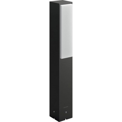 99,95 € Free Shipping | Luminous beacon Philips 9W Rectangular Shape 42×8 cm. Standing or wall-mounted LED Terrace, garden and public space. Aluminum and Metal casting. Black Color
