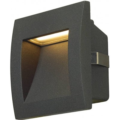 83,95 € Free Shipping | Outdoor wall light Rectangular Shape 9×9 cm. Recessed LED Terrace, garden and public space. Modern Style. Aluminum and PMMA. Anthracite Color