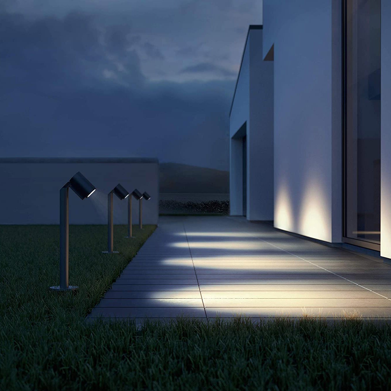 97,95 € Envio grátis | Farol luminoso 7W 57×23 cm. LED ajustável Alumínio. Cor preto