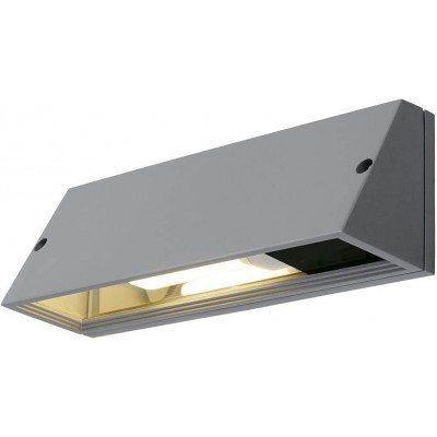 94,95 € Free Shipping | Outdoor wall light 15W Rectangular Shape 28×12 cm. LED Terrace, garden and public space. Modern Style. Aluminum and Glass. Gray Color