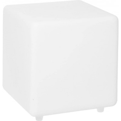 Lampadaire 1W Façonner Cubique 32×30 cm. Salle, salle à manger et chambre. Polyéthylène. Couleur blanc