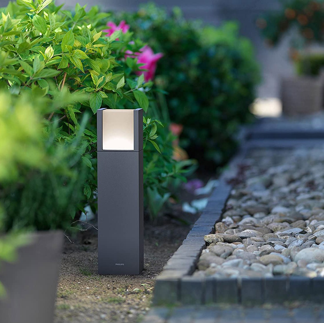 91,95 € Envio grátis | Farol luminoso Philips 40×10 cm. LED Alumínio e pmma. Cor cinza
