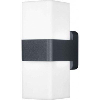 105,95 € Envío gratis | Aplique de pared exterior 13W 3000K Luz cálida. 21×11 cm. LED bidireccional. Sensor de movimiento. Alexa y Google Home Aluminio y policarbonato. Color blanco