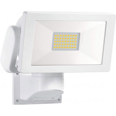 Holofote externo 29W Forma Quadrado 22×21 cm. LED ajustável Garagem. Alumínio. Cor branco