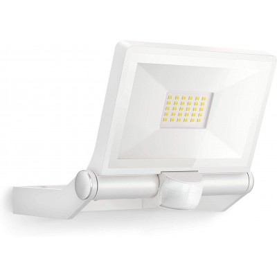 Foco proyector exterior 43W Forma Rectangular 23×20 cm. LED con detector de movimiento Vestíbulo. Aluminio. Color blanco