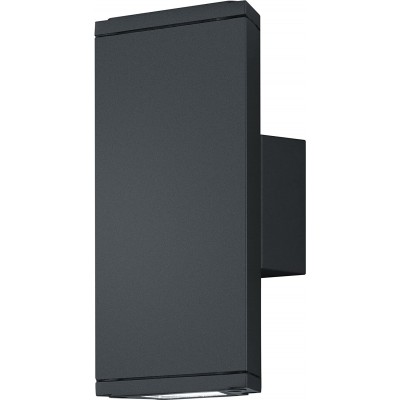 Aplique de pared exterior Trio 3W 20×9 cm. Proyector de 2 focos bidireccionales Aluminio. Color antracita