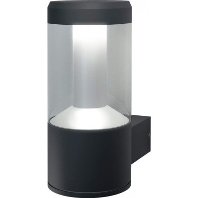 Настенный светильник для улицы 12W Цилиндрический Форма 24×18 cm. Терраса, сад и публичное место. Алюминий. Серый Цвет