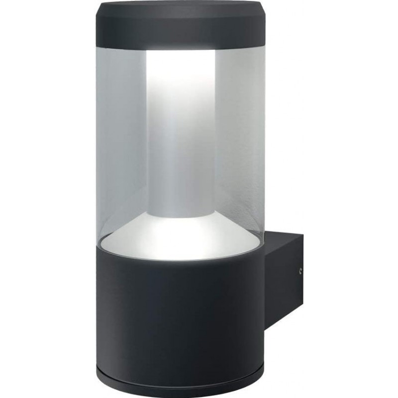 89,95 € Free Shipping | Outdoor wall light 12W Cylindrical Shape 24×18 cm. Terrace, garden and public space. Aluminum. Gray Color