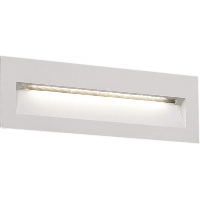 Illuminazione da incasso 8W Forma Rettangolare 23×8 cm. LED Soggiorno, sala da pranzo e atrio. Alluminio. Colore bianca