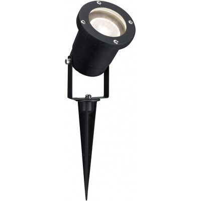Boîte de 3 unités Projecteur d'extérieur 30W 3000K Lumière chaude. 32×32 cm. Fixation au sol par piquet Métal. Couleur noir