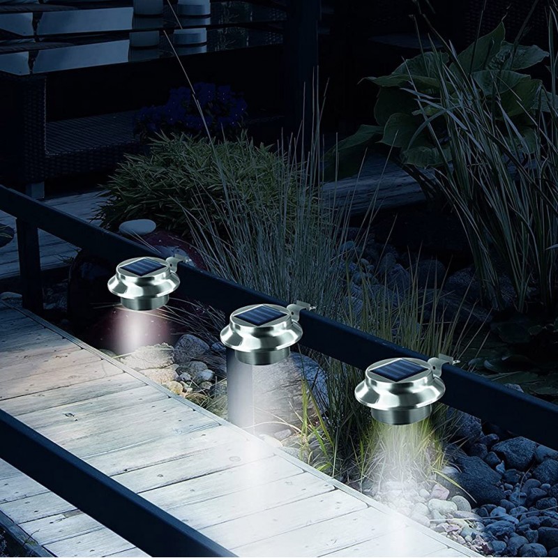 43,95 € Free Shipping | Flood and spotlight 3W Round Shape 12×12 cm. Terrace, garden and public space. Stainless steel and PMMA. Gray Color