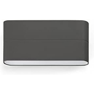 86,95 € Envio grátis | Aplique de parede ao ar livre 13W 18×9 cm. LED Aço, alumínio e policarbonato. Cor cinza