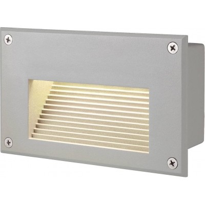 79,95 € Free Shipping | In-Ground lighting 3W 3000K Warm light. Rectangular Shape 18×12 cm. LED Terrace, garden and public space. Industrial Style. Aluminum and Glass. Gray Color