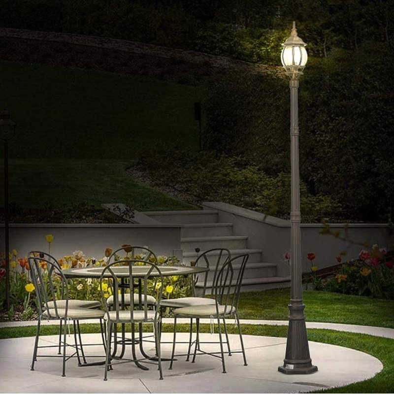 125,95 € Free Shipping | Streetlight Spherical Shape 225×16 cm. Terrace, garden and public space. Classic Style. Aluminum. Gray Color