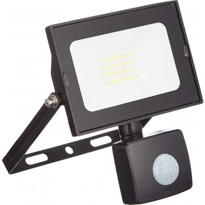 68,95 € Free Shipping | Flood and spotlight 20W Rectangular Shape 13×11 cm. LED with motion detector Terrace, garden and public space. Aluminum and Crystal. Black Color