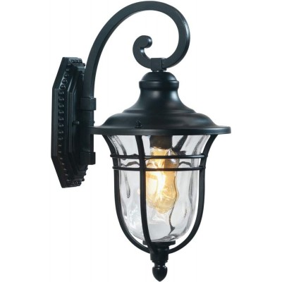 Outdoor wall light 49×31 cm. Terrace, garden and public space. Crystal. Black Color