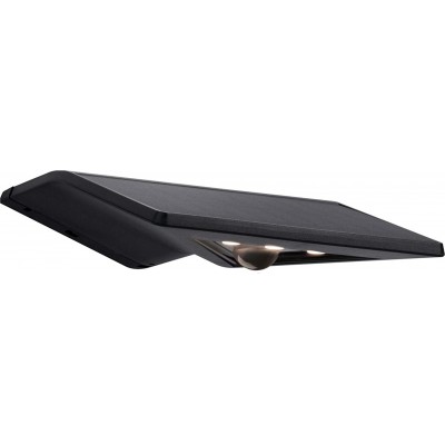 112,95 € Envio grátis | Aplique de parede ao ar livre 1W 3000K Luz quente. 19×16 cm. Recarga solar. Detector de movimento Alumínio e pmma. Cor antracite