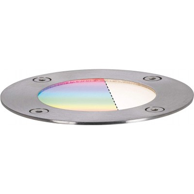 78,95 € Free Shipping | In-Ground lighting 3W 3000K Warm light. Round Shape 10×10 cm. Multicolor RGB LED. Control with Smartphone APP Terrace, garden and public space. Modern Style. Metal casting. Silver Color