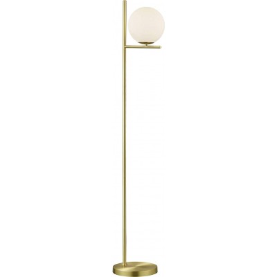 128,95 € Free Shipping | Floor lamp Trio 28W Spherical Shape 150×32 cm. Living room, dining room and lobby. Modern Style. Metal casting. Golden Color