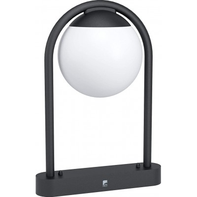 94,95 € Free Shipping | Luminous beacon Eglo Spherical Shape 45×32 cm. Terrace, garden and public space. Modern Style. Steel, Galvanized steel and PMMA. Black Color