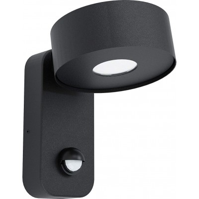 Outdoor wall light Eglo 17×12 cm. Motion sensor and twilight sensor Steel, galvanized steel and pmma. Black Color