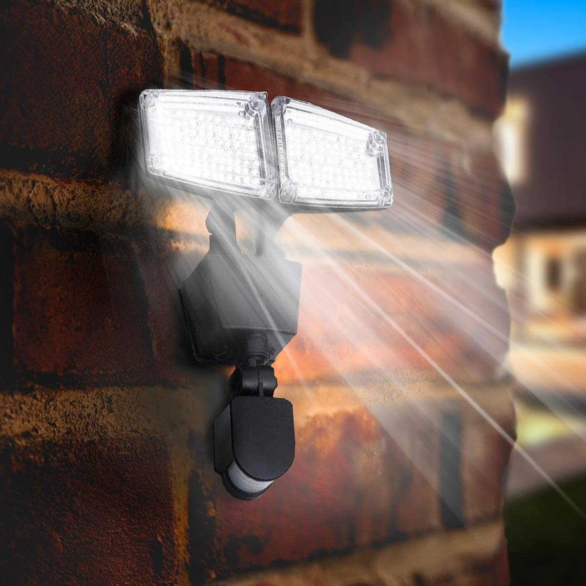 64,95 € Envio grátis | Holofote externo 11W 23×22 cm. LED com sensor Abs e alumínio. Cor preto