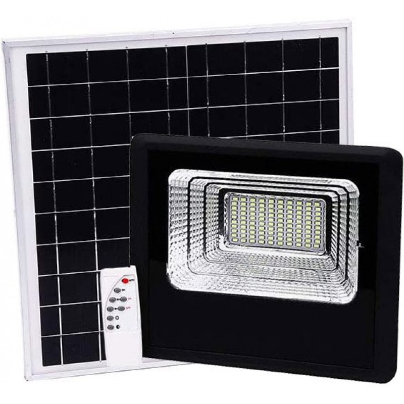 83,95 € Envio grátis | Holofote externo 60W Forma Retangular 36×36 cm. Refletor LED. recarga solar. Controle remoto Terraço, jardim e espaço publico. Cor preto