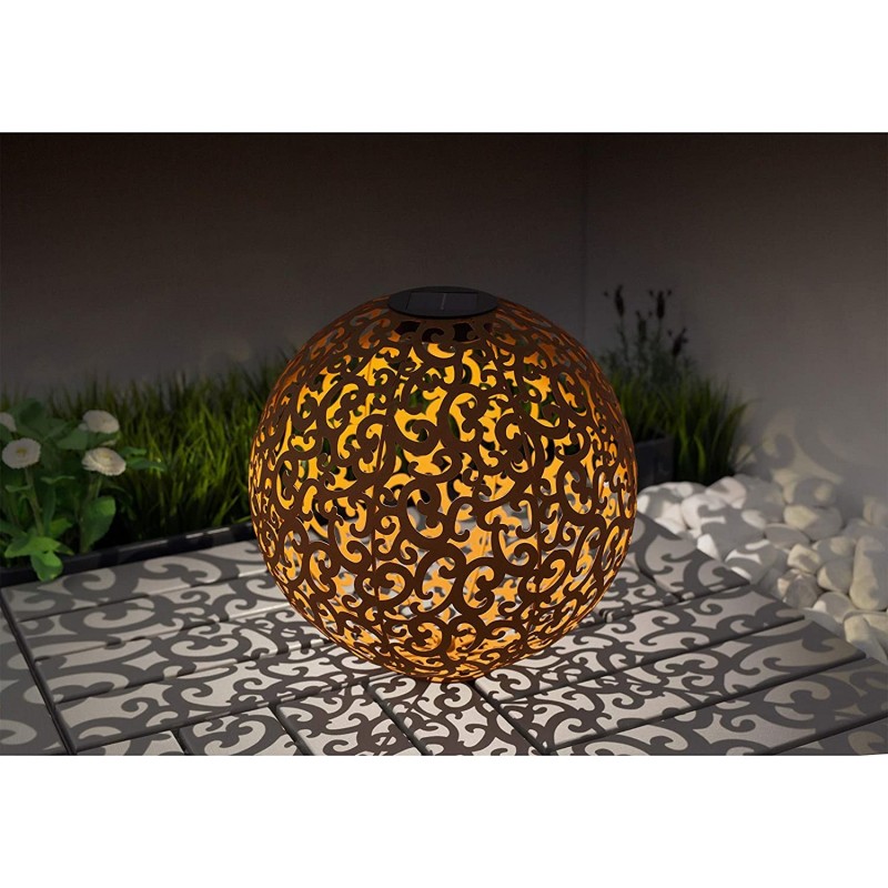 105,95 € Free Shipping | Decorative lighting Spherical Shape Ø 40 cm. Living room, dining room and bedroom. Stainless steel and Metal casting. Oxide Color